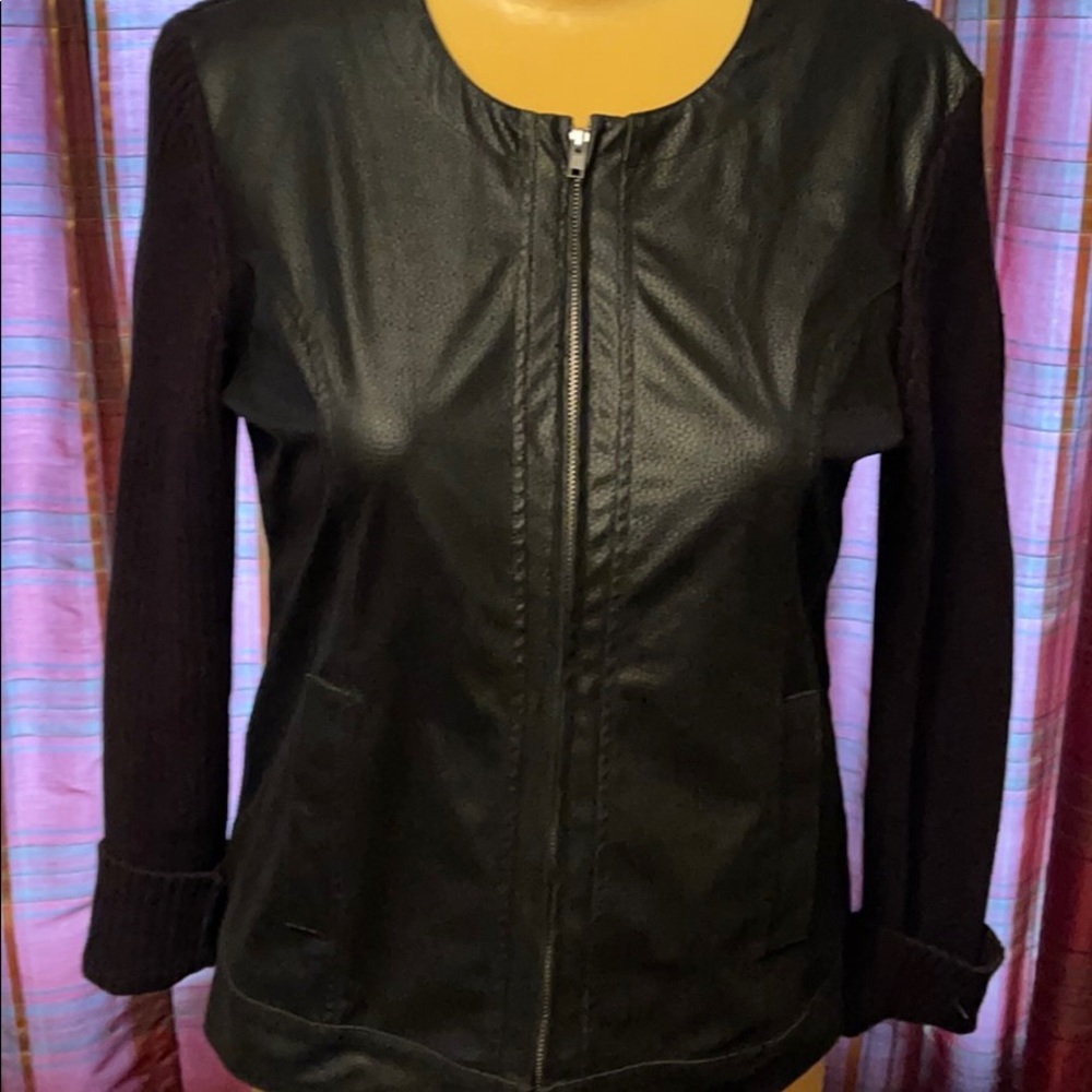 Black zip up sweater